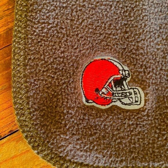 Vintage Cleveland Browns Fleece Scarf Embroidered Logo Brown Unisex 45”x 9.5” - Picture 1 of 11